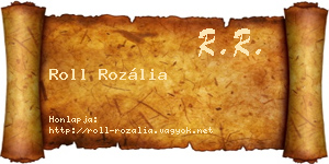 Roll Rozália névjegykártya